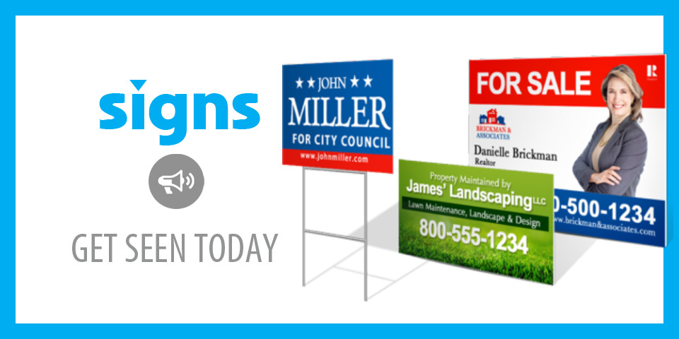 signs, yard signs, marquis signs, vinyl signs, large format signs